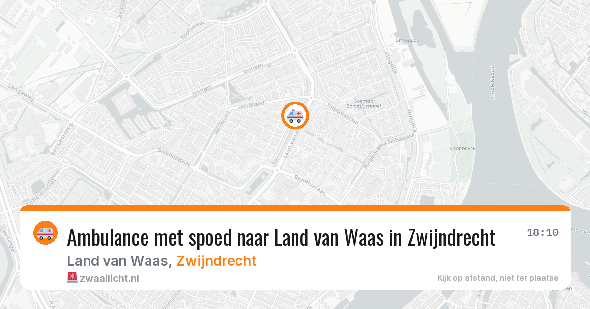 Ambulance met spoed naar Land van Waas in Zwijndrecht — 23 mei 2026