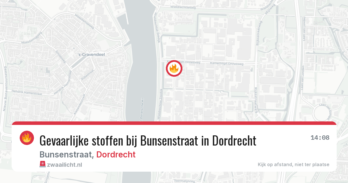 Gevaarlijke stoffen bij Bunsenstraat in Dordrecht — 23 jun 2026