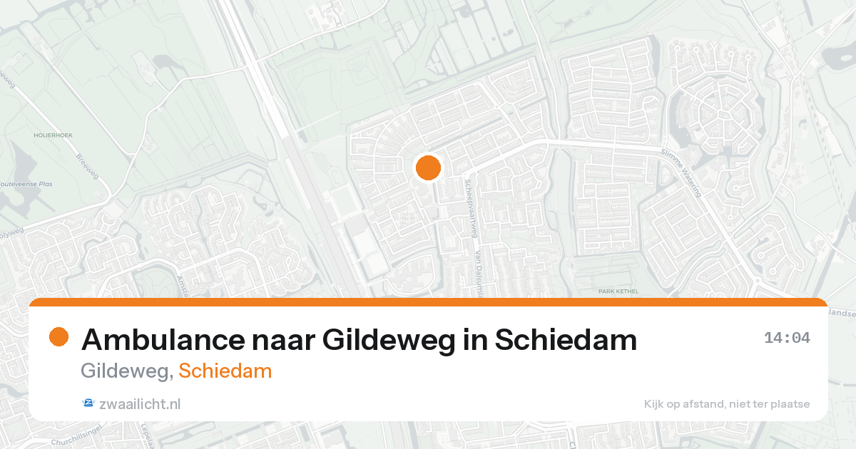 Ambulance naar Gildeweg in Schiedam — 15 aug 2026