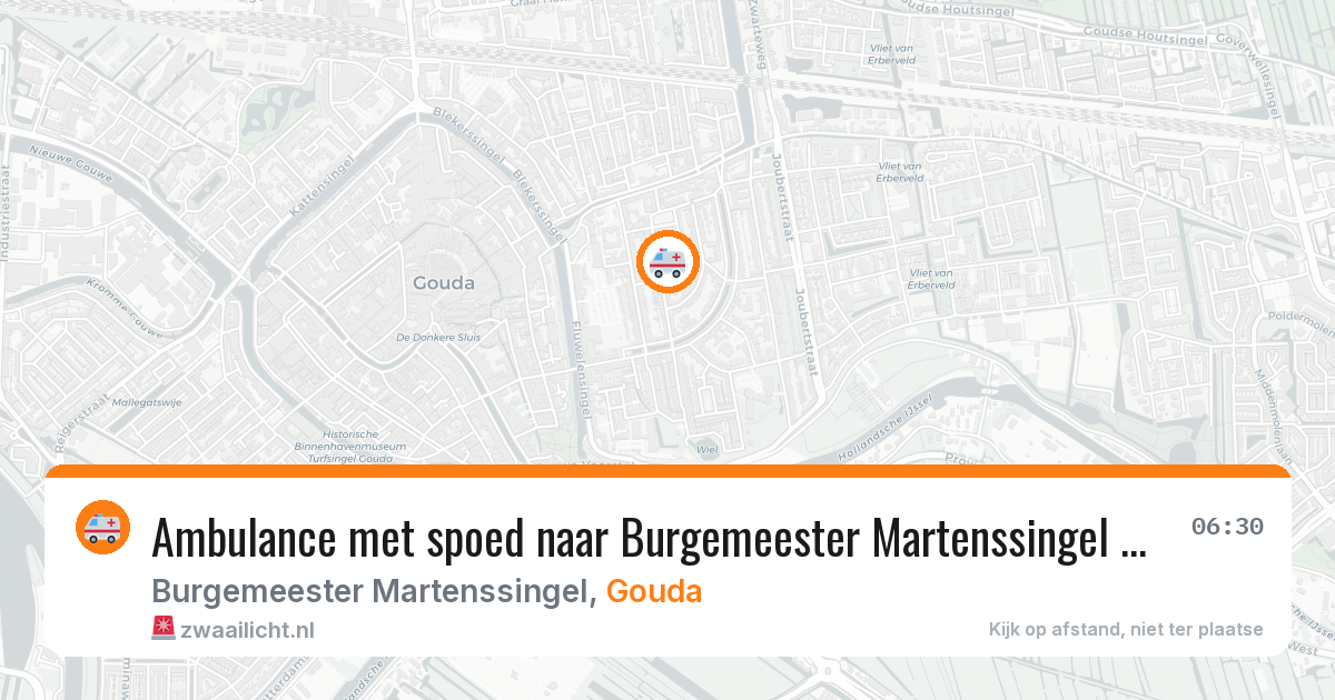 Ambulance met spoed naar Burgemeester Martenssingel in Gouda — 1 jun 2026
