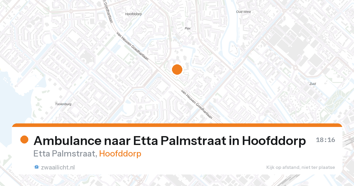 Ambulance naar Etta Palmstraat in Hoofddorp — 13 jun 2026