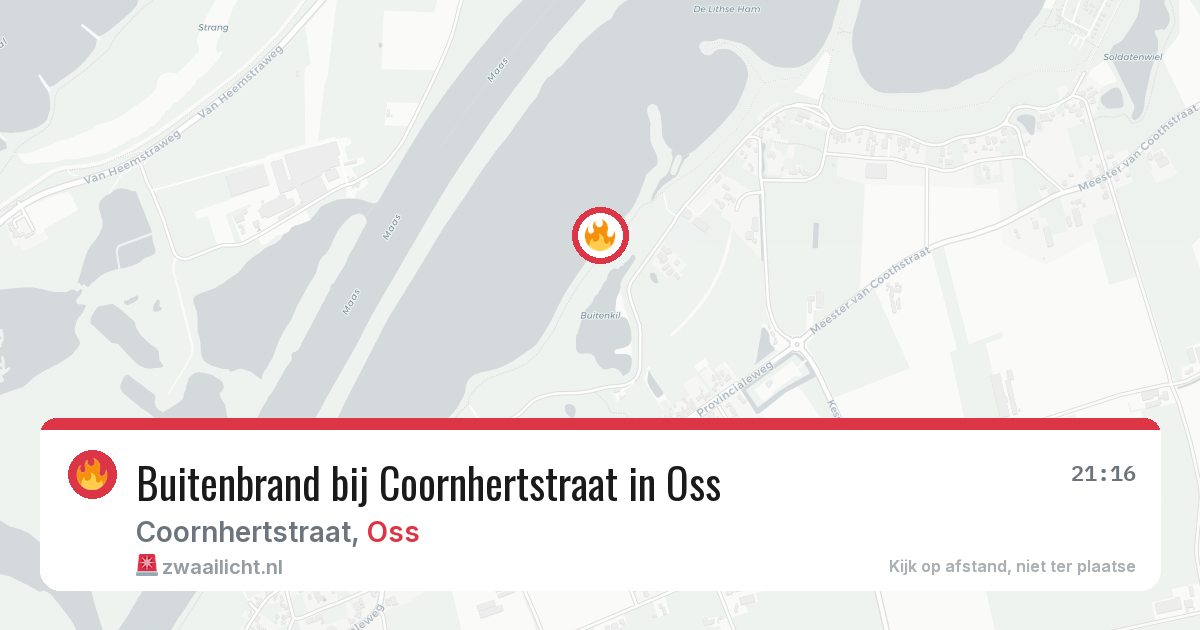 Buitenbrand bij Coornhertstraat in Oss — 29 jan 2026