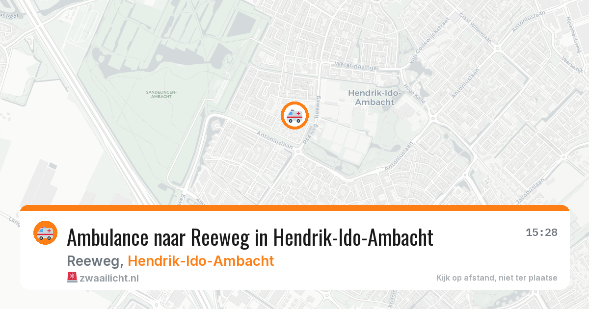 Ambulance naar Reeweg in Hendrik-Ido-Ambacht — 25 jun 2026