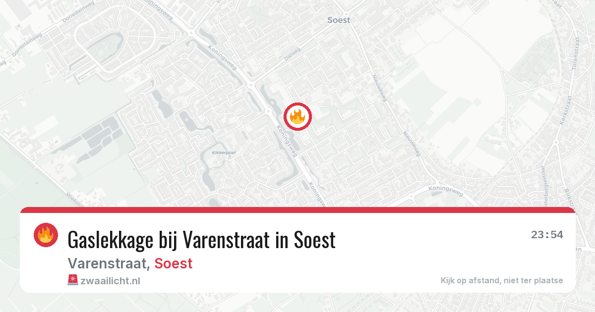 Gaslekkage bij Varenstraat in Soest — 18 jun 2026