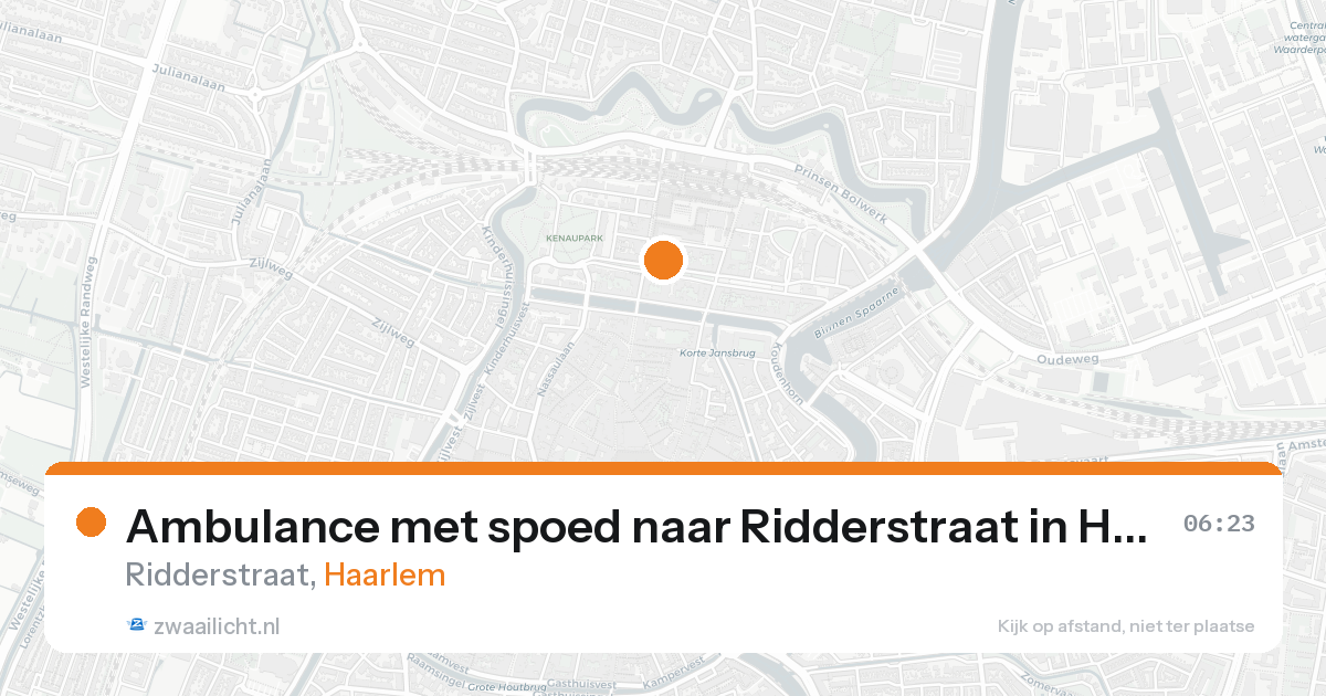 Ambulance met spoed naar Ridderstraat in Haarlem — 26 aug 2026