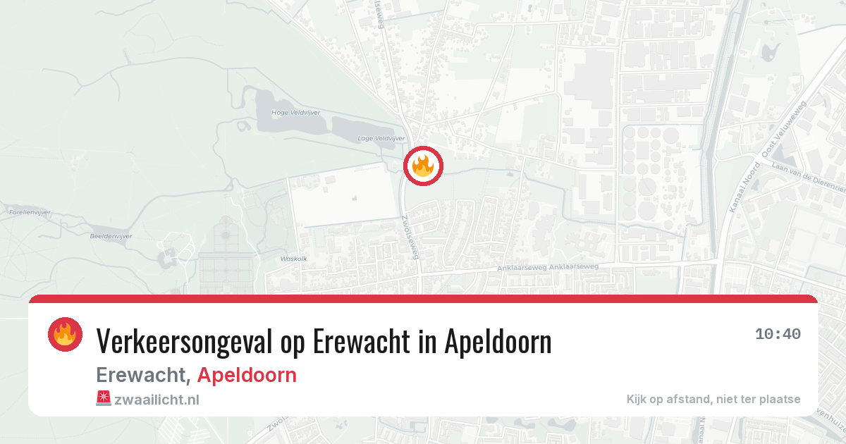 Verkeersongeval op Erewacht in Apeldoorn — 30 jul 2026