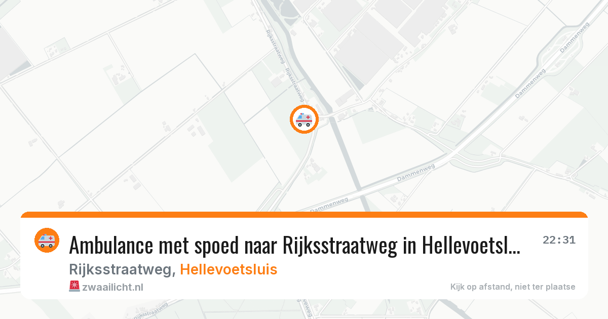 Ambulance met spoed naar Rijksstraatweg in Hellevoetsluis — 29 mrt 2026