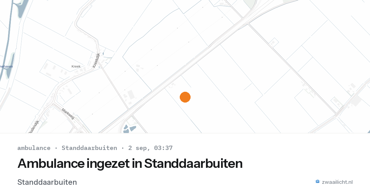 Ambulance ingezet in Standdaarbuiten — 2 sep 2026