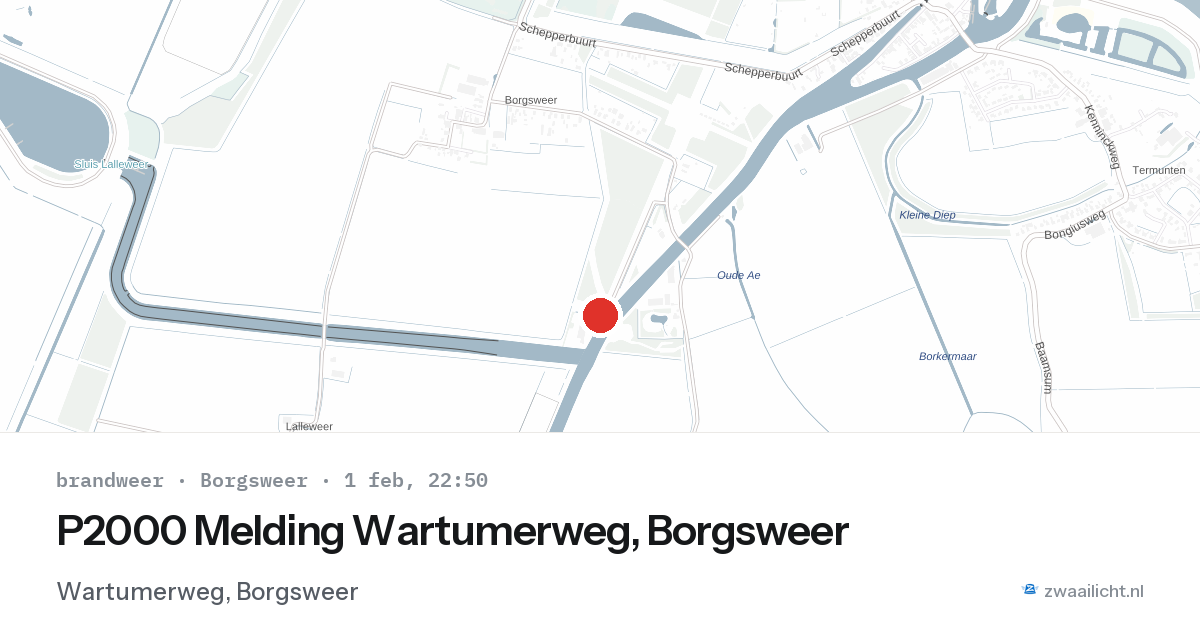 P2000 Melding Wartumerweg, Borgsweer — 1 feb 2026