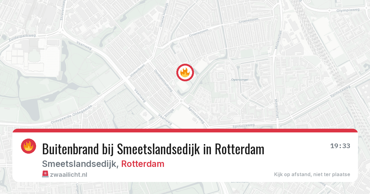 Buitenbrand bij Smeetslandsedijk in Rotterdam — 12 jul 2026