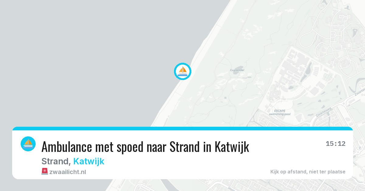 Ambulance met spoed naar Strand in Katwijk — 21 jun 2026