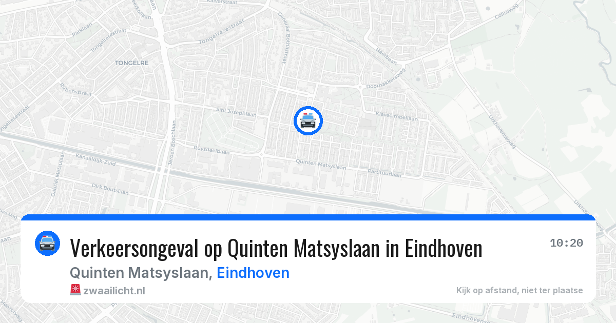Verkeersongeval op Quinten Matsyslaan in Eindhoven — 31 jul 2026
