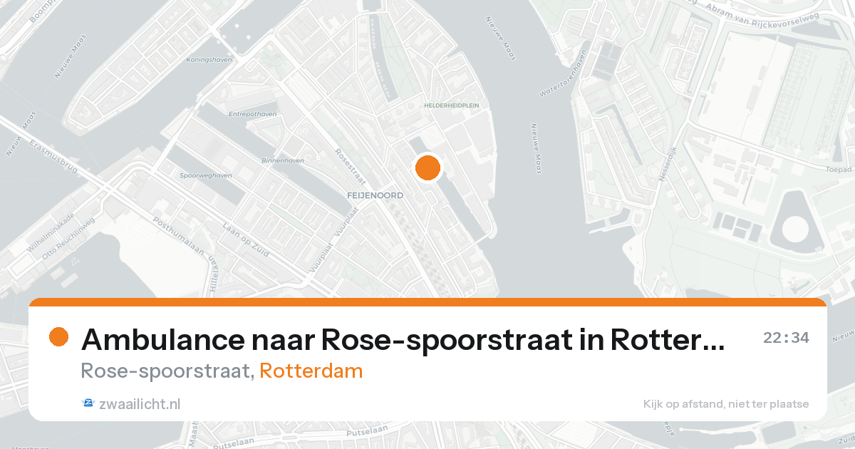 Ambulance naar Rose-spoorstraat in Rotterdam — 19 aug 2026