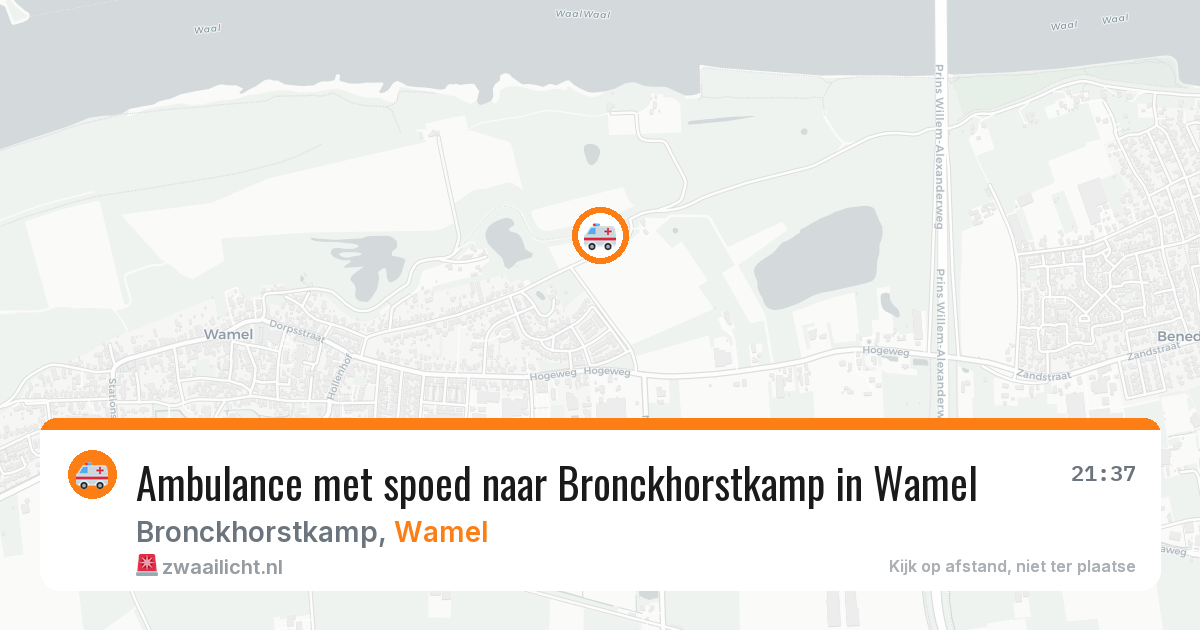Ambulance met spoed naar Bronckhorstkamp in Wamel — 8 apr 2026