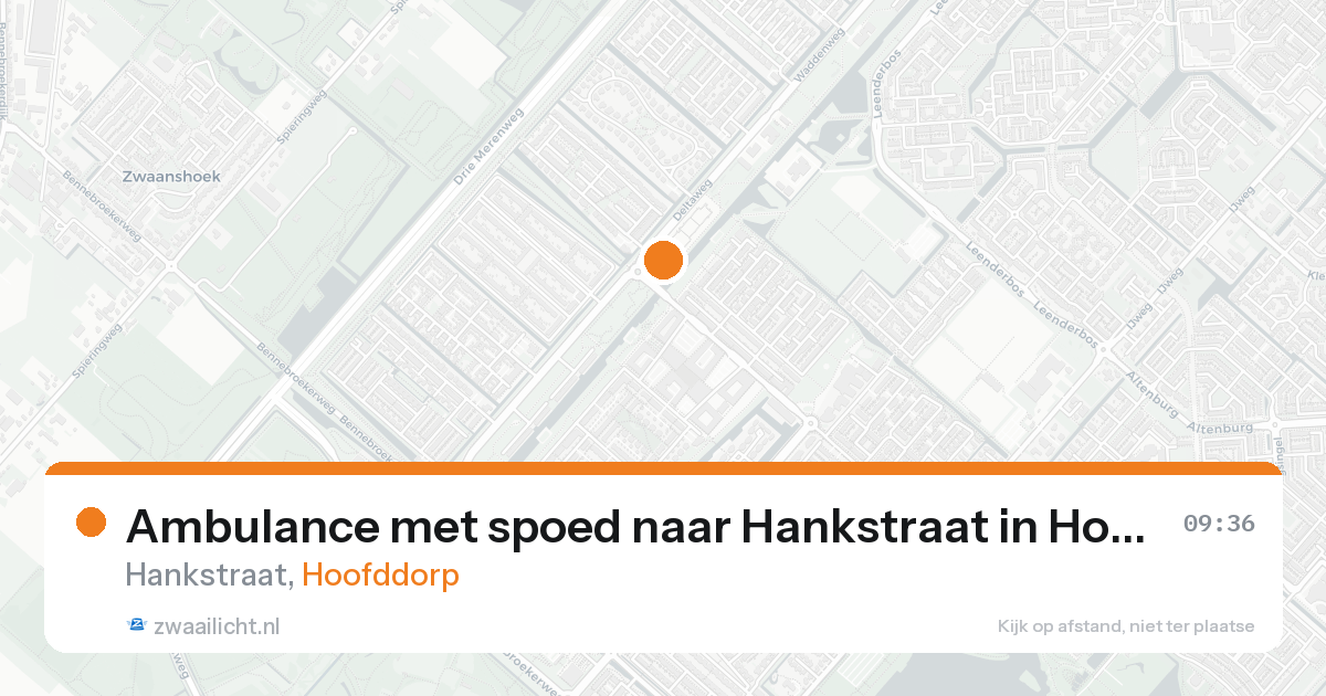 Ambulance met spoed naar Hankstraat in Hoofddorp — 3 jul 2026