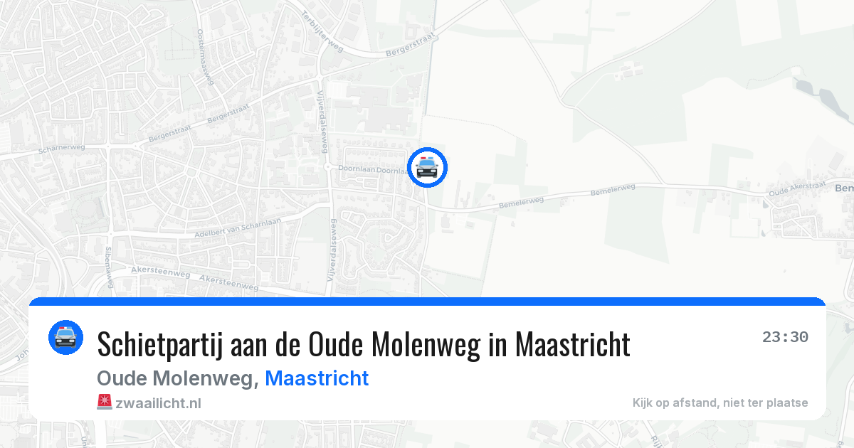 Schietpartij aan de Oude Molenweg in Maastricht — 19 jun 2026