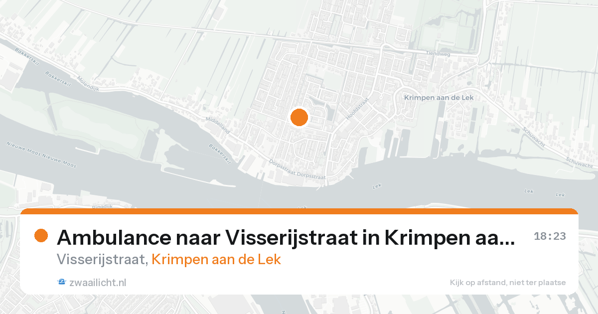 Ambulance naar Visserijstraat in Krimpen aan de Lek — 22 aug 2026
