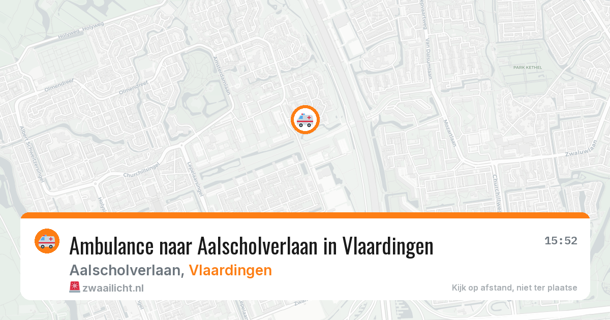 Ambulance naar Aalscholverlaan in Vlaardingen — 17 mei 2026