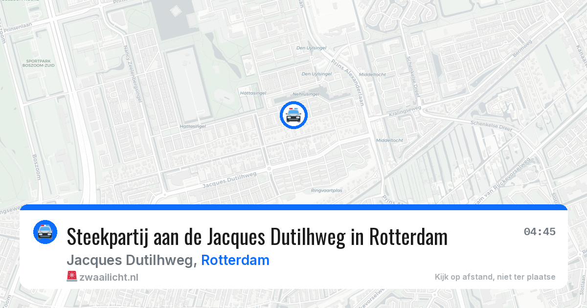 Steekpartij aan de Jacques Dutilhweg in Rotterdam — 29 mei 2026