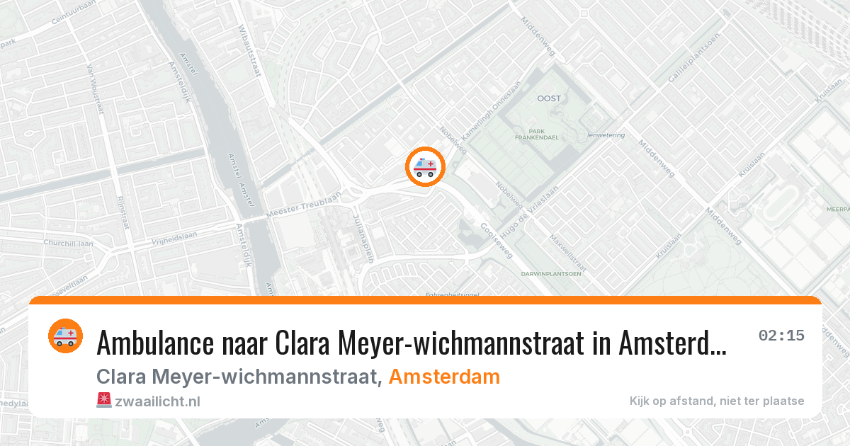 Ambulance naar Clara Meyer-wichmannstraat in Amsterdam — 12 aug 2026