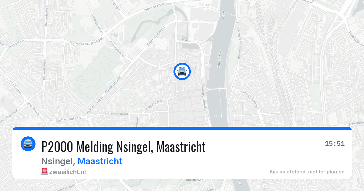 P2000 Melding Nsingel, Maastricht — 6 mei 2026