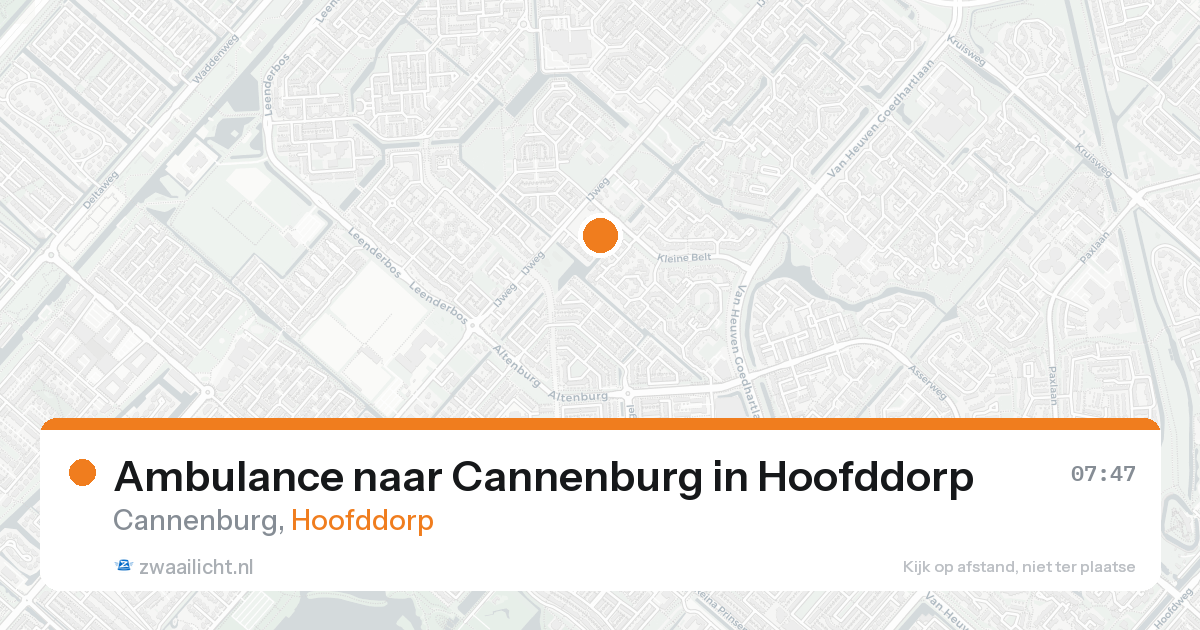 Ambulance naar Cannenburg in Hoofddorp — 26 mei 2026