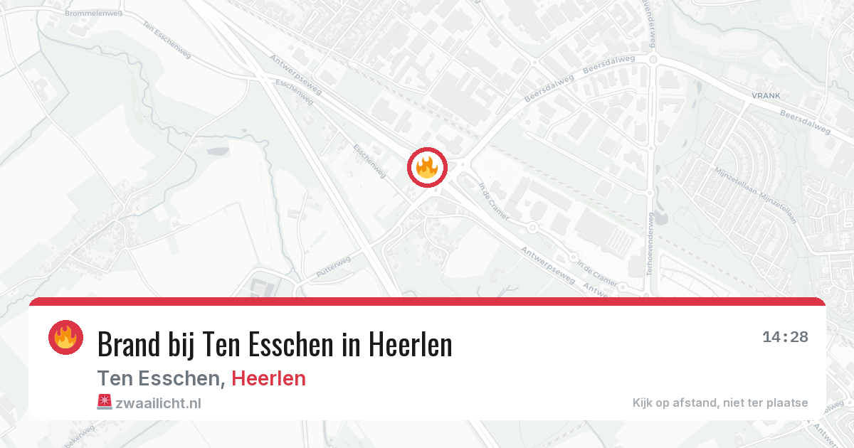 Brand bij Ten Esschen in Heerlen — 13 jun 2026