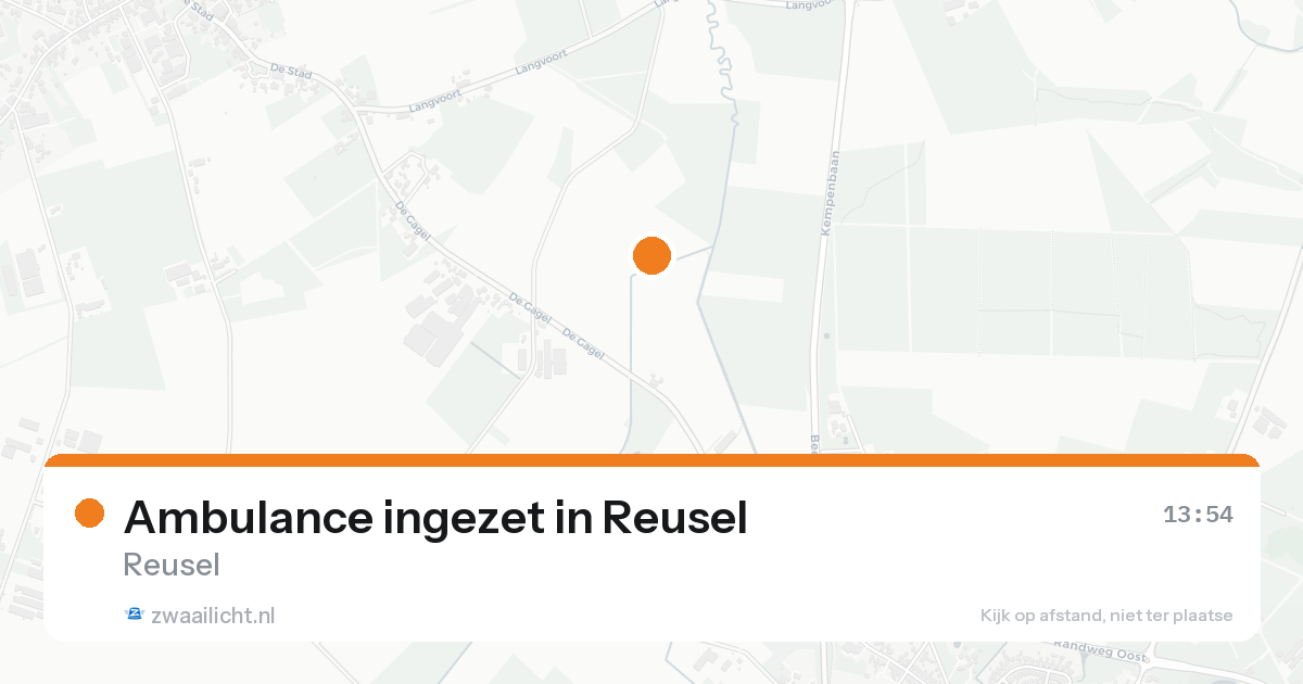 Ambulance ingezet in Reusel — 16 aug 2026