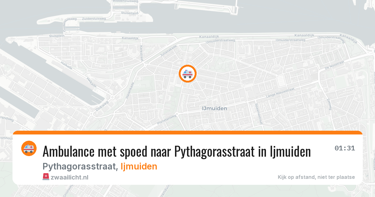Ambulance met spoed naar Pythagorasstraat in Ijmuiden — 4 aug 2026