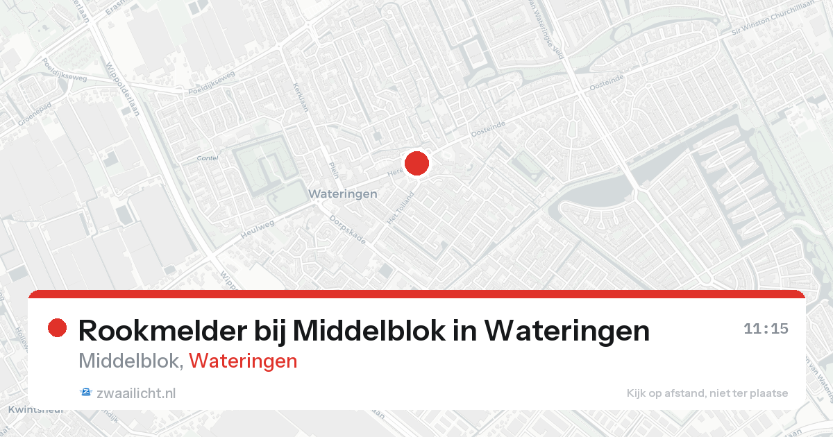 Rookmelder bij Middelblok in Wateringen — 17 aug 2026