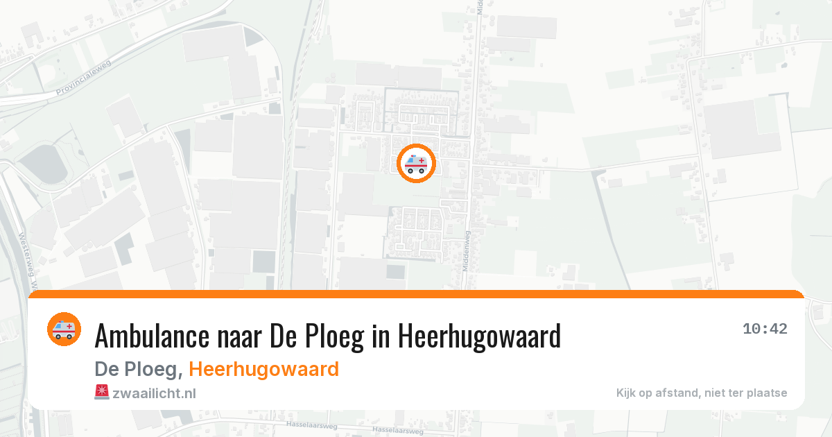Ambulance naar De Ploeg in Heerhugowaard — 7 mei 2026