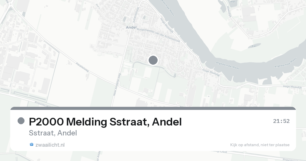 P2000 Melding Sstraat, Andel — 15 aug 2026