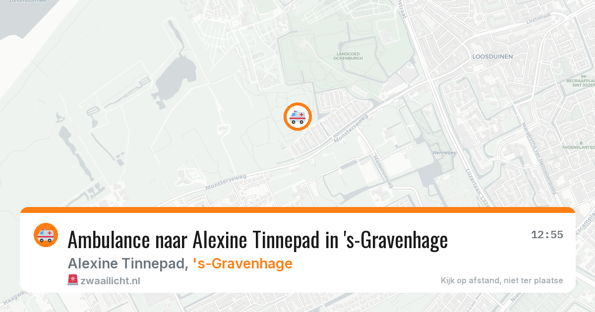 Ambulance naar Alexine Tinnepad in 's-Gravenhage — 21 mei 2026