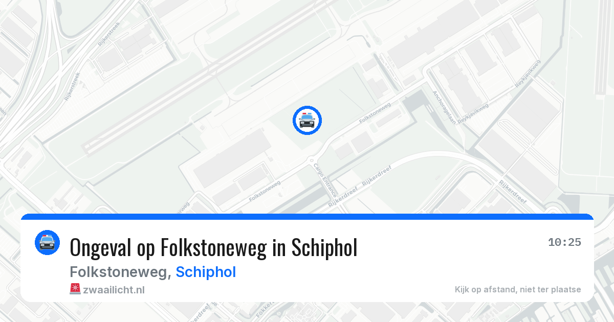 Ongeval op Folkstoneweg in Schiphol — 15 mei 2026