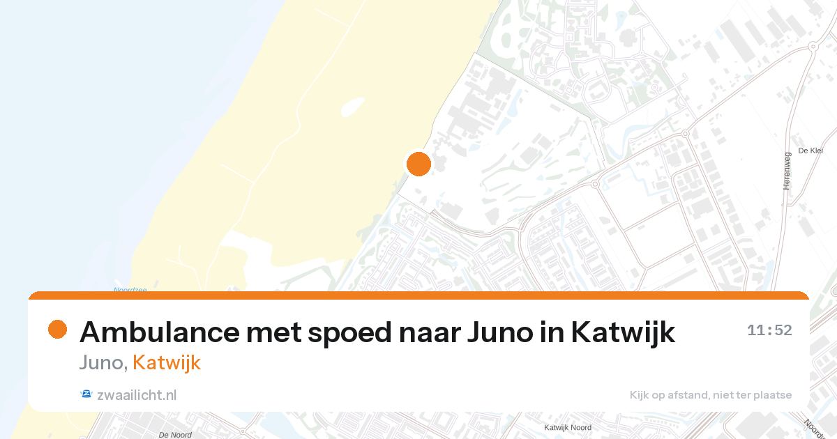 Ambulance met spoed naar Juno in Katwijk — 1 jul 2026