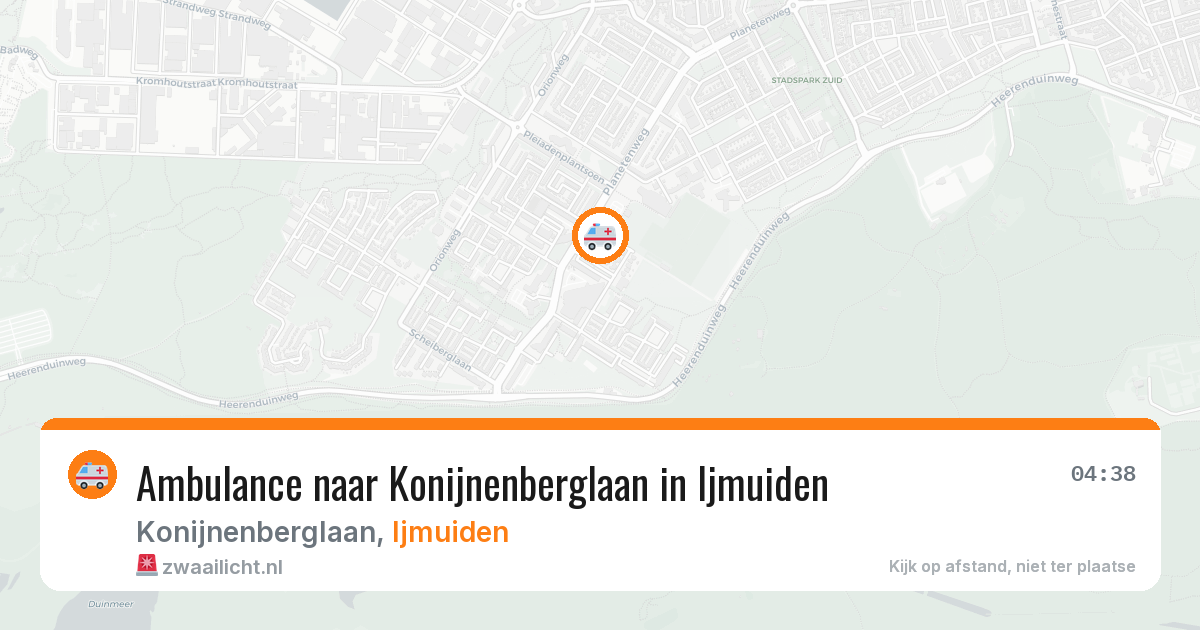 Ambulance naar Konijnenberglaan in Ijmuiden — 16 mei 2026