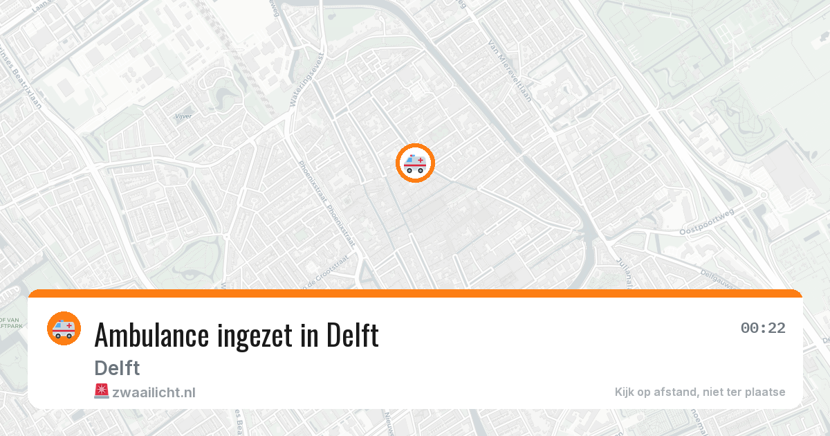 Ambulance ingezet in Delft — 28 jun 2026