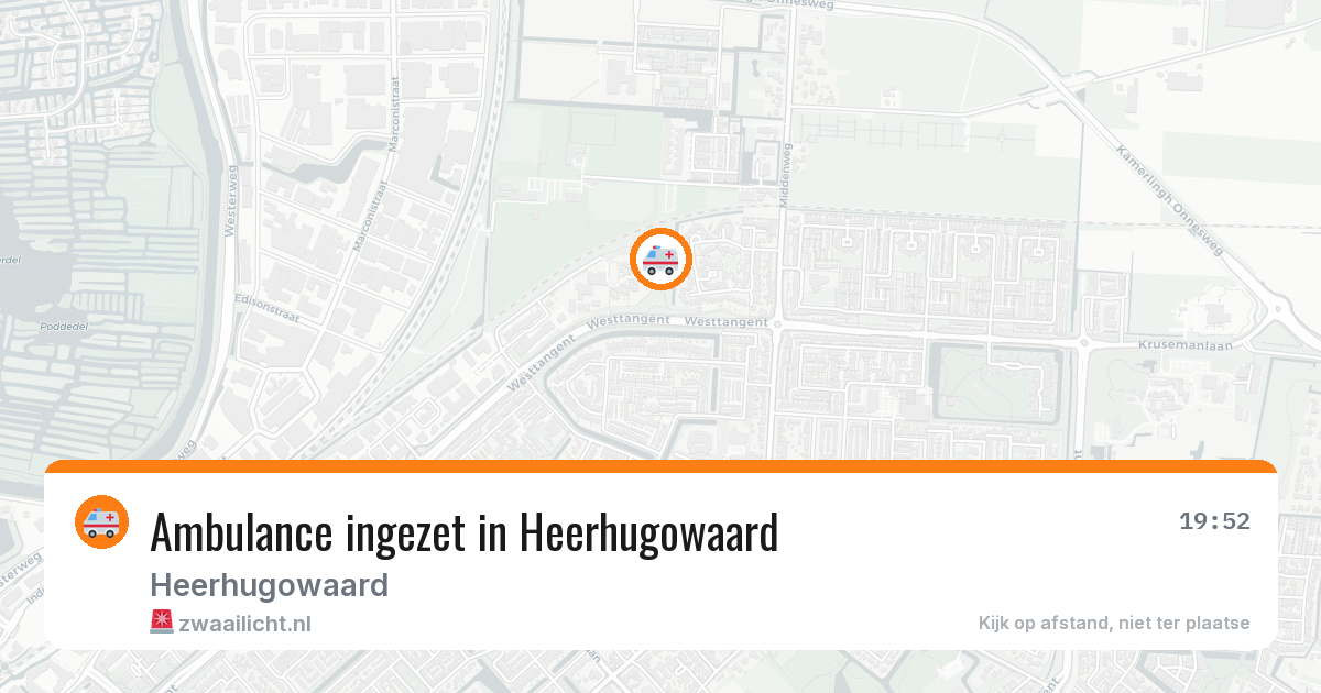 Ambulance ingezet in Heerhugowaard — 14 aug 2026