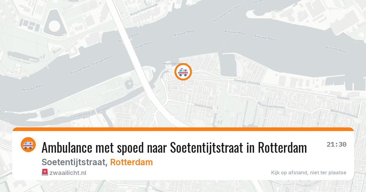Ambulance met spoed naar Soetentijtstraat in Rotterdam — 30 jul 2026