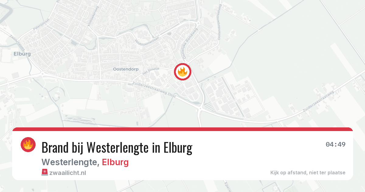 Brand bij Westerlengte in Elburg — 27 jul 2026