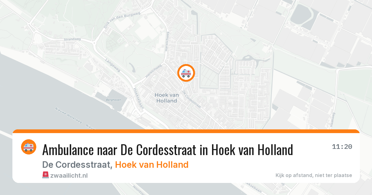 Ambulance naar De Cordesstraat in Hoek van Holland — 22 mei 2026