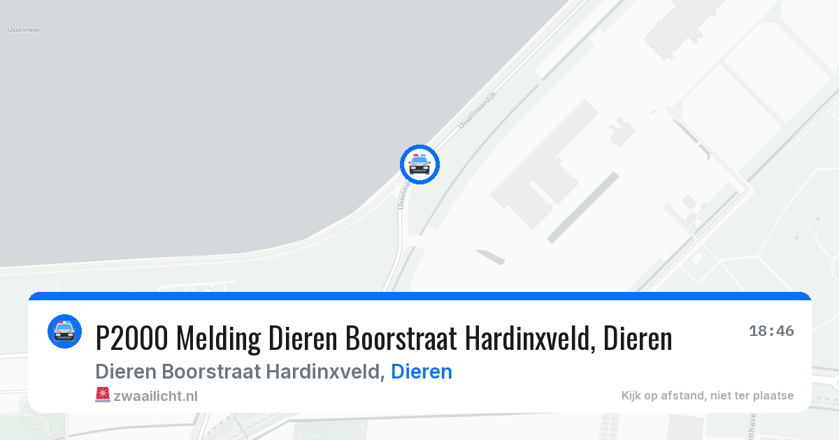P2000 Melding Dieren Boorstraat Hardinxveld, Dieren — 2 aug 2026