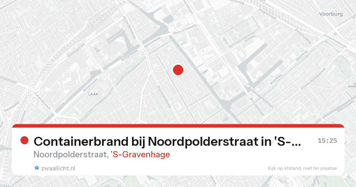 Containerbrand bij Noordpolderstraat in 'S-Gravenhage — 17 mei 2026