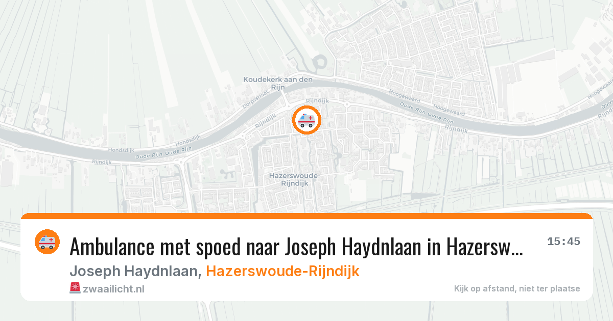 Ambulance met spoed naar Joseph Haydnlaan in Hazerswoude-Rijndijk — 8 jul 2026