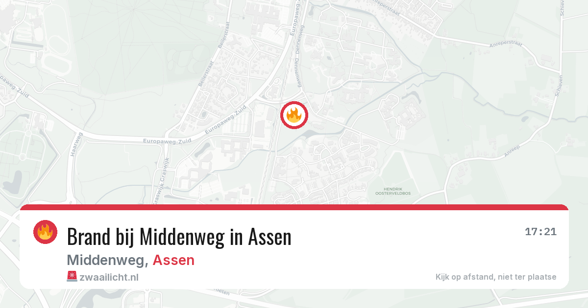 Brand bij Middenweg in Assen — 4 apr 2026