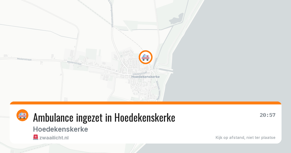 Ambulance ingezet in Hoedekenskerke — 9 aug 2026
