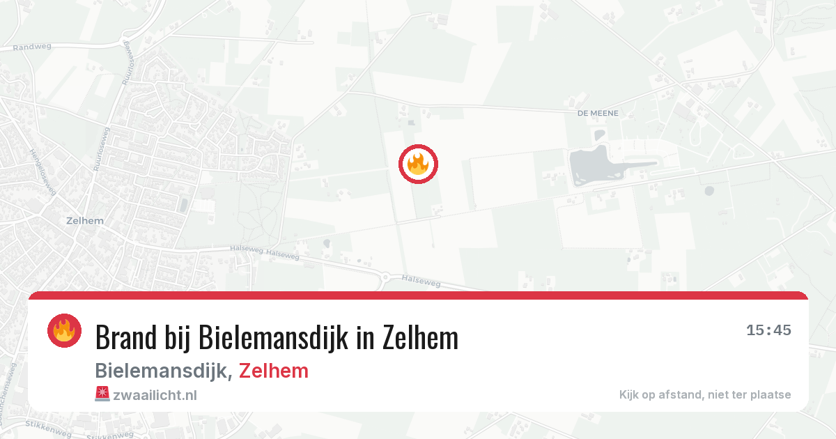 Brand bij Bielemansdijk in Zelhem — 15 jul 2026