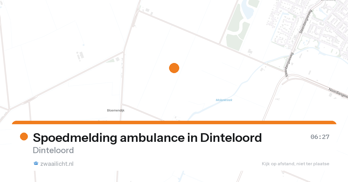 Spoedmelding ambulance in Dinteloord — 27 aug 2026