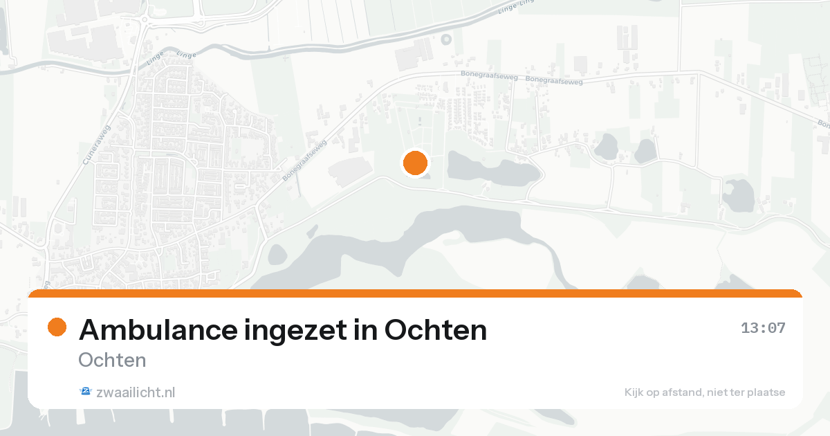 Ambulance ingezet in Ochten — 16 aug 2026