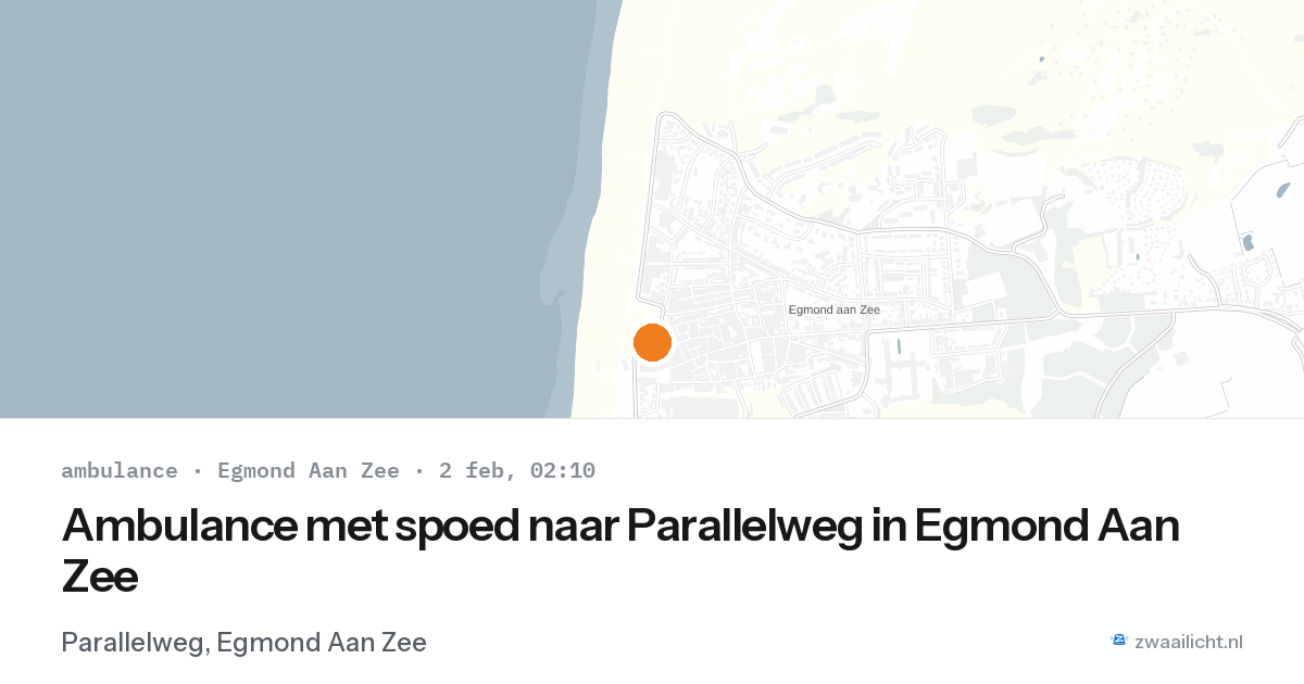 Ambulance met spoed naar Parallelweg in Egmond Aan Zee — 2 feb 2026